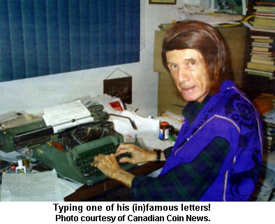 Jerome Remick typing one of his famous letters